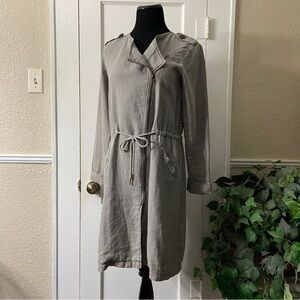 Michael Stars Linen Olive Green Minimalist Dress